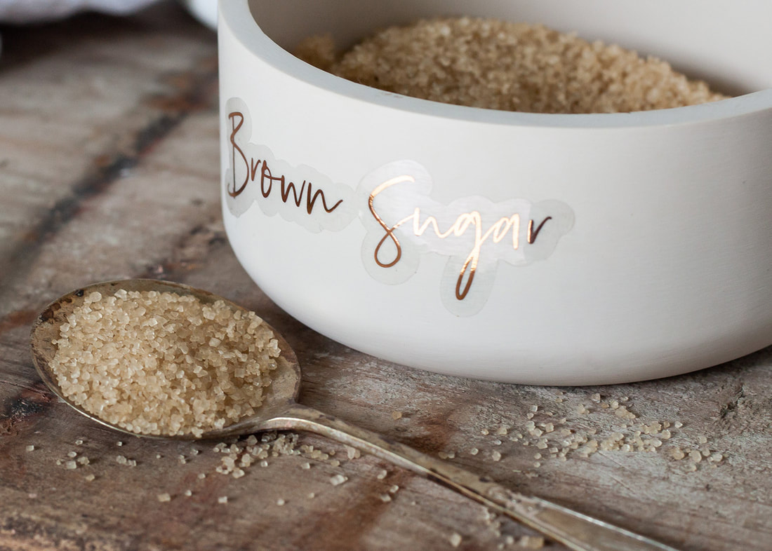 Gold Foil product label for brown sugar by Pinc Ltd 