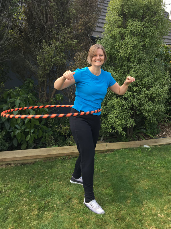 Debbie Mills from Task Diva NZ  with hula hoop