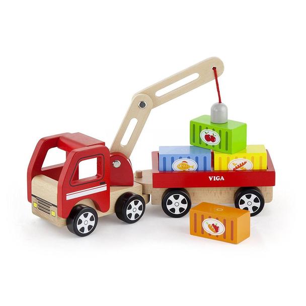 wooden truck toy from squoodles nz