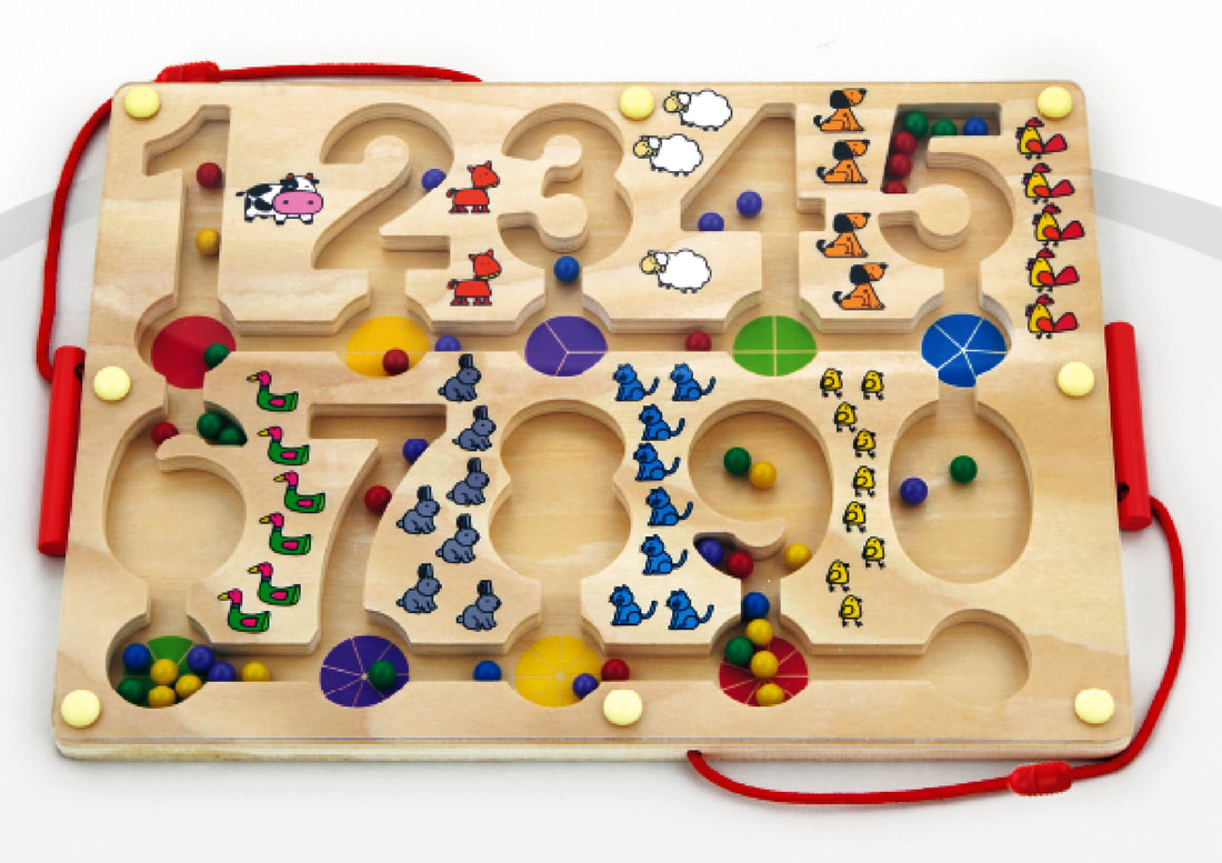 wooden magnetic bead toy from squoodles nz
